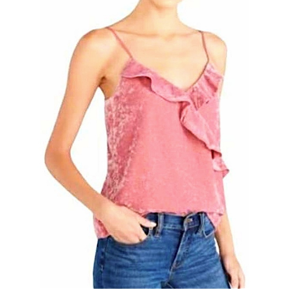 J. Crew | Velvet Ruffle Cami - Chic - Feminine - Romantic